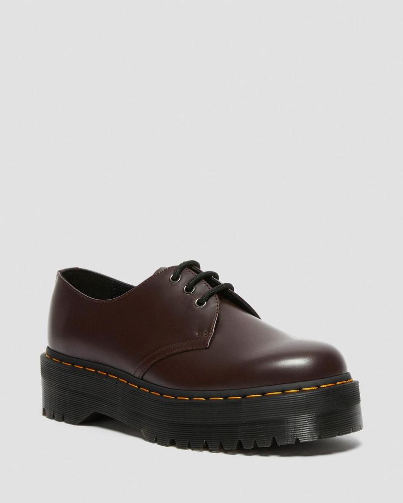 Dr Martens 1461 Smooth Leren Platform Schoenen Heren Bordeaux | NL 195MQZ